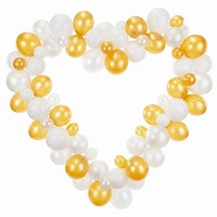 Set bal�nk� Srdce b�lo-zlat�, s r�mem 160 cm